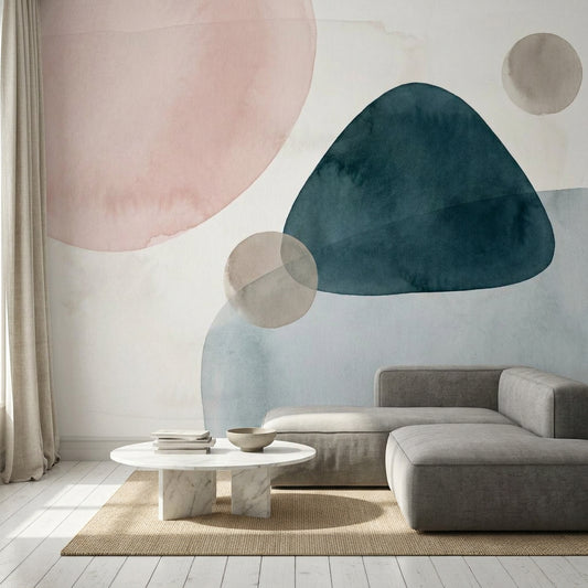 White Background Wallpaper Watercolor Texture Removable Wall Decor