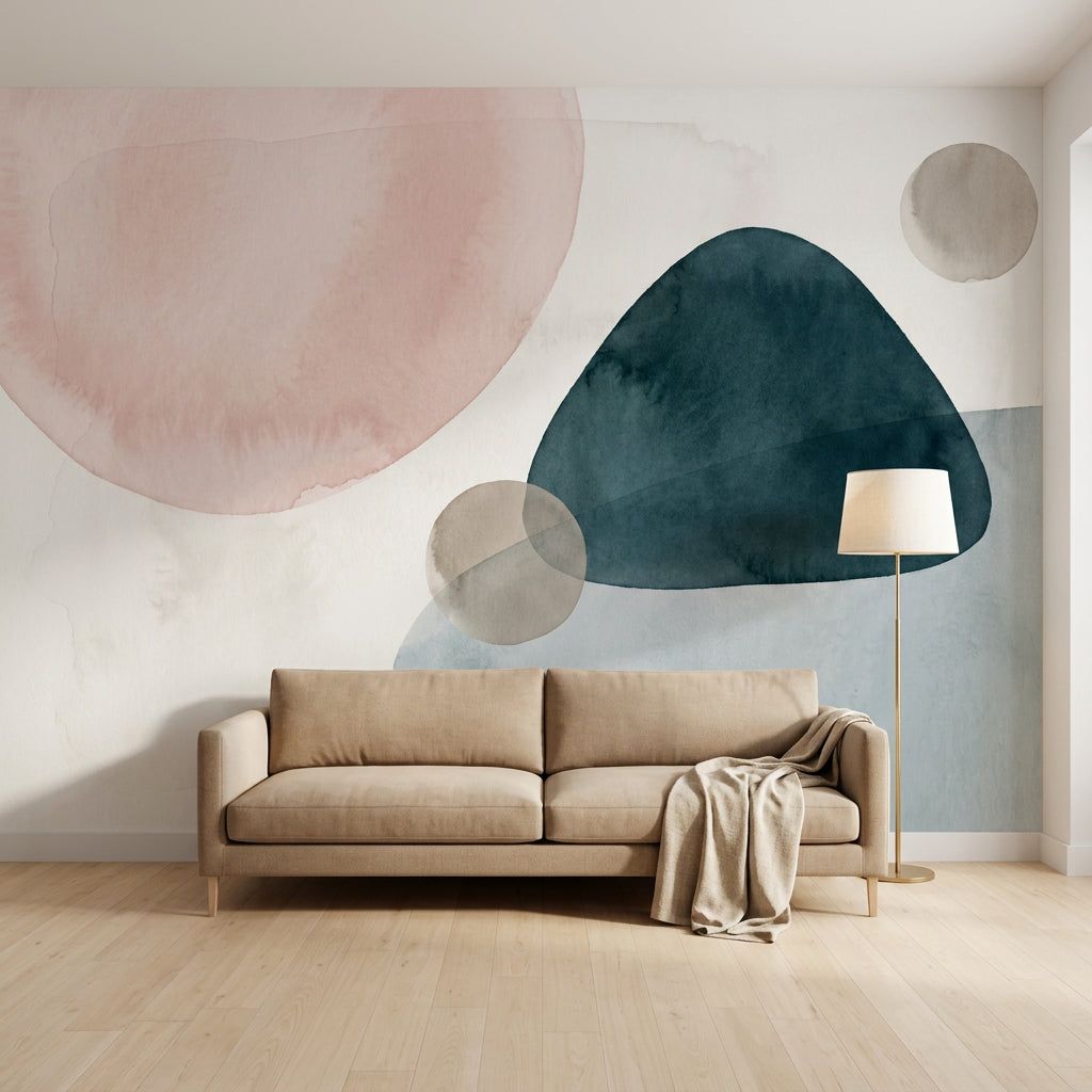 White Background Wallpaper Watercolor Texture Removable Wall Decor