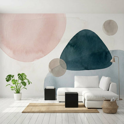 White Background Wallpaper Watercolor Texture Removable Wall Decor