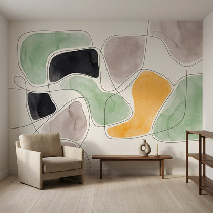 White Background Wallpaper Watercolor Texture Removable Wall Decor