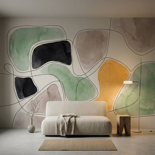 White Background Wallpaper Watercolor Texture Removable Wall Decor