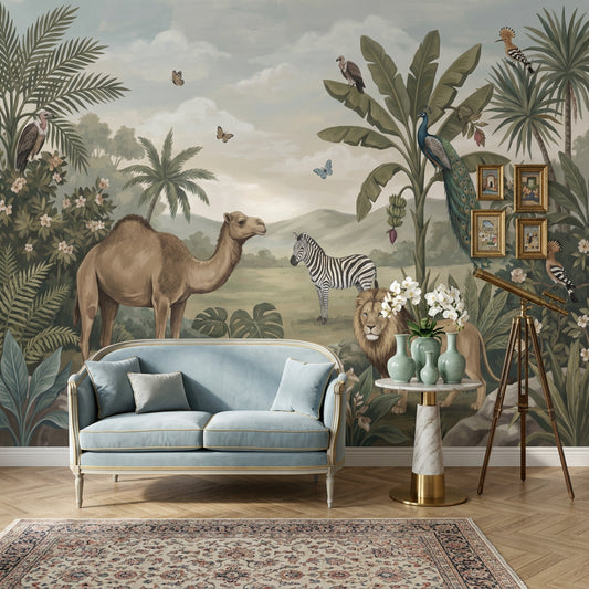 Cloudy Sky Wallpaper Tropical Vintage Removable Wall Decor