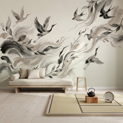 White Background Wallpaper Minimal Neutral Wall Mural