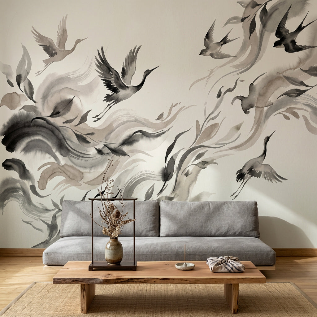 White Background Wallpaper Minimal Neutral Wall Mural