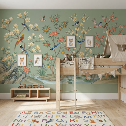 Pink Cherry Wallpaper Blossom Removable Spring Wall Decor