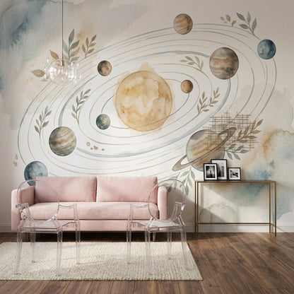 Paper Texture Wallpaper Watercolor Space Wall Mural