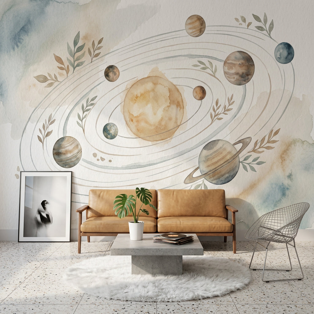 Paper Texture Wallpaper Watercolor Space Wall Mural