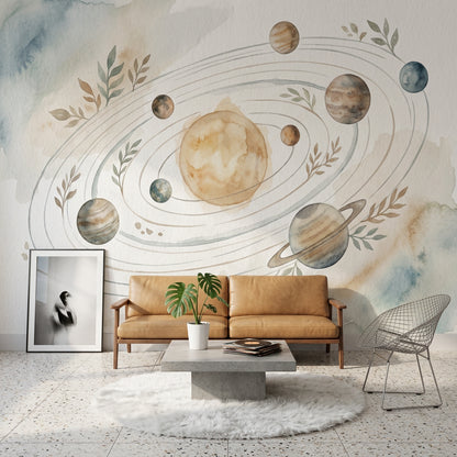 Paper Texture Wallpaper Watercolor Space Wall Mural