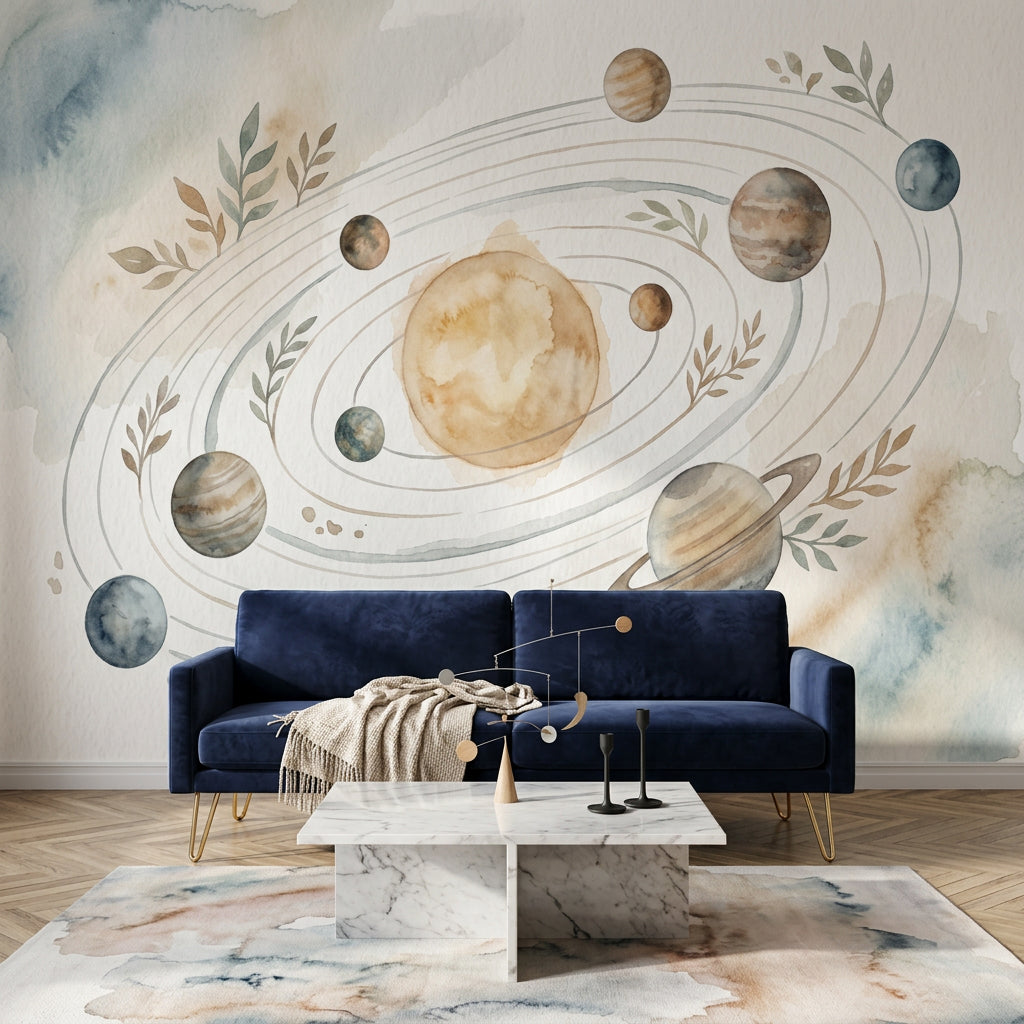 Paper Texture Wallpaper Watercolor Space Wall Mural