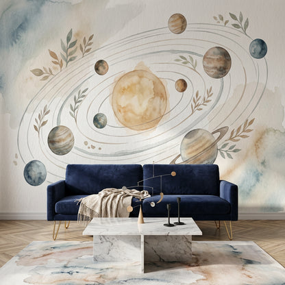 Paper Texture Wallpaper Watercolor Space Wall Mural