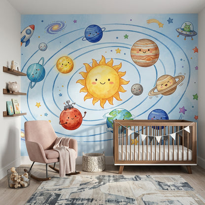 Watercolor Texture Wallpaper Painted Wash Removable Soft Pigment Wall Decor