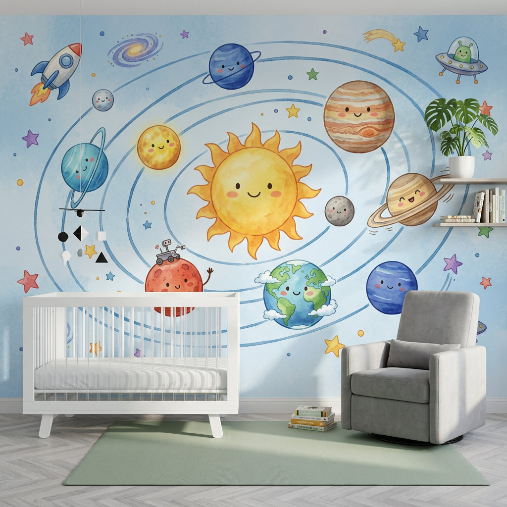 Watercolor Texture Wallpaper Painted Wash Removable Soft Pigment Wall Decor