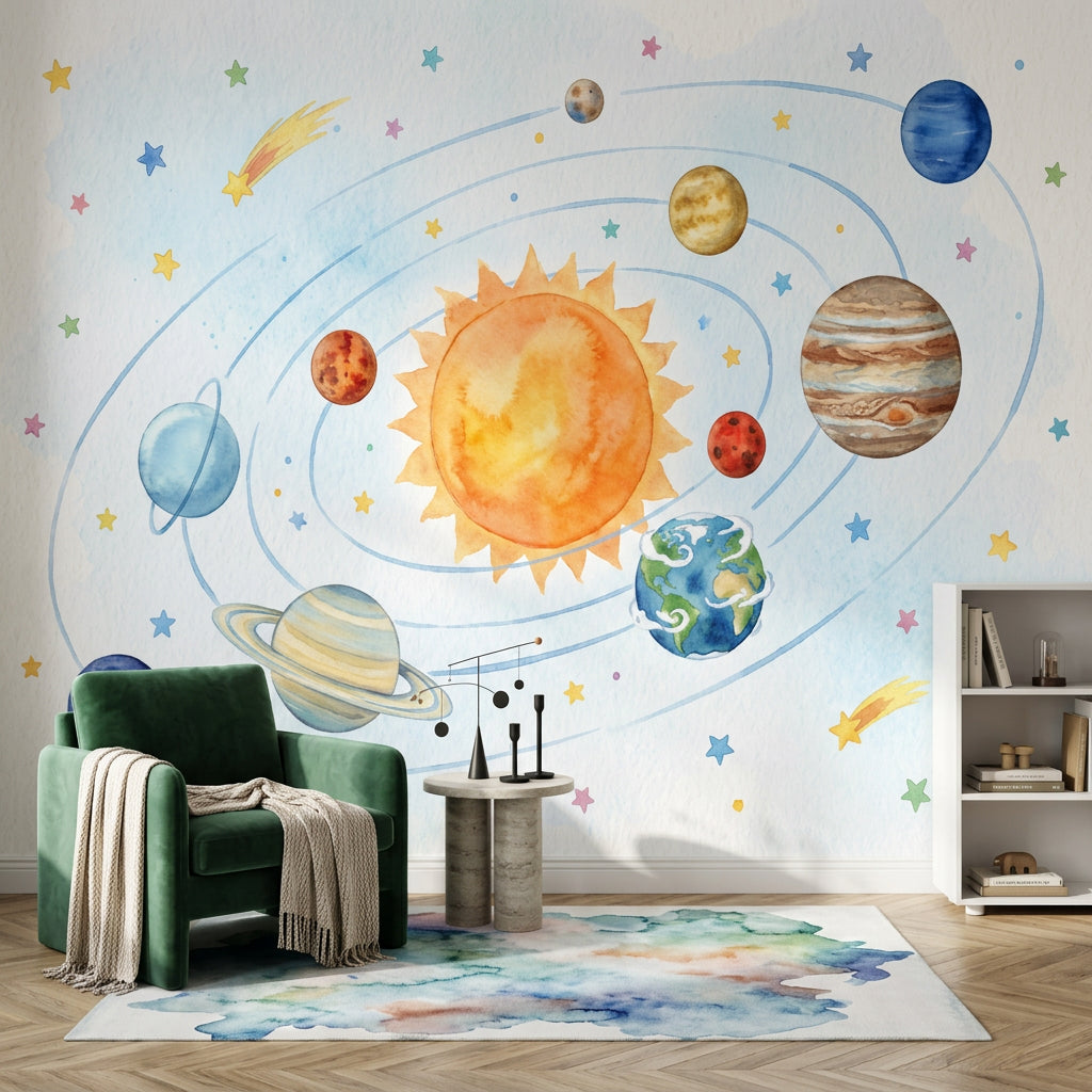 Watercolor Texture Wallpaper Paper Texture Celestial Wall Mural