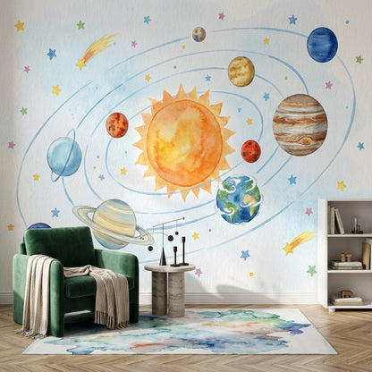 Watercolor Texture Wallpaper Paper Texture Celestial Wall Mural