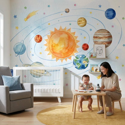 Watercolor Texture Wallpaper Paper Texture Celestial Wall Mural