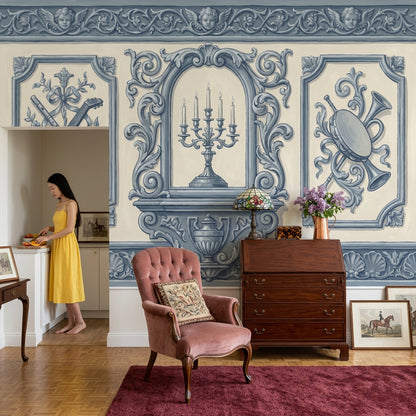 Baroque Wallpaper Ornate Classical Removable Wall Decor