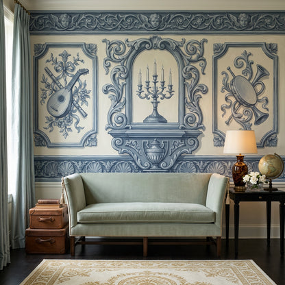 Baroque Wallpaper Ornate Classical Removable Wall Decor