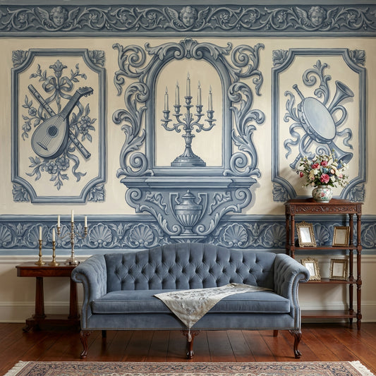 Baroque Wallpaper Ornate Classical Removable Wall Decor