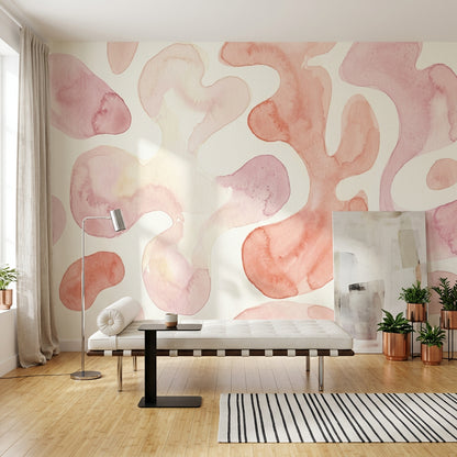 White Background Wallpaper Neutral Minimal Wall Mural