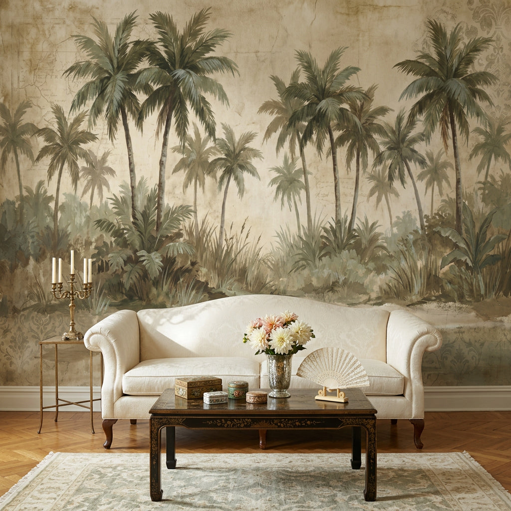 Vintage Tropical Wallpaper Tropical Tropical Wall Mural