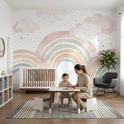 White Background Wallpaper Watercolor Texture Watercolor Texture Wall Mural