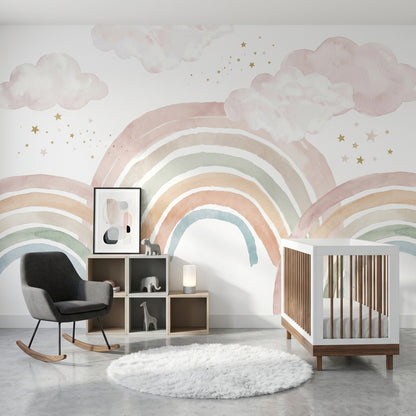 White Background Wallpaper Watercolor Texture Watercolor Texture Wall Mural