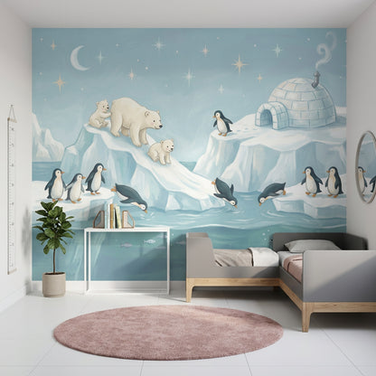 Polar Bear Wallpaper Penguins Arctic Wall Mural
