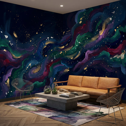Abstract Wallpaper Nebula Galaxy Wall Mural