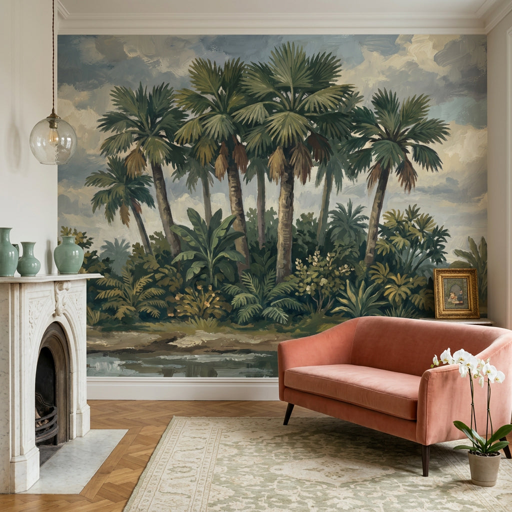 Cloudy Sky Wallpaper Overcast Gray Blue Removable Wall Decor