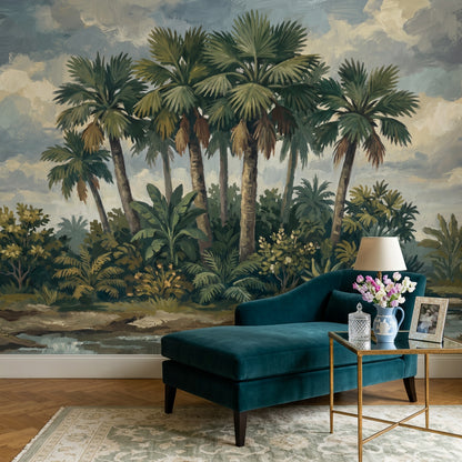 Cloudy Sky Wallpaper Overcast Gray Blue Removable Wall Decor