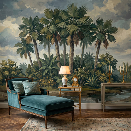 Cloudy Sky Wallpaper Overcast Gray Blue Removable Wall Decor