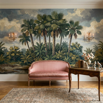 Cloudy Sky Wallpaper Overcast Gray Blue Removable Wall Decor
