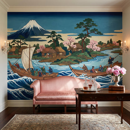Pink Cherry Wallpaper Blossom Sakura Removable Wall Decor