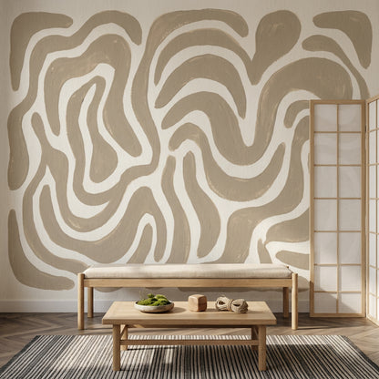 White Background Wallpaper Abstract Pattern Modern Wall Mural