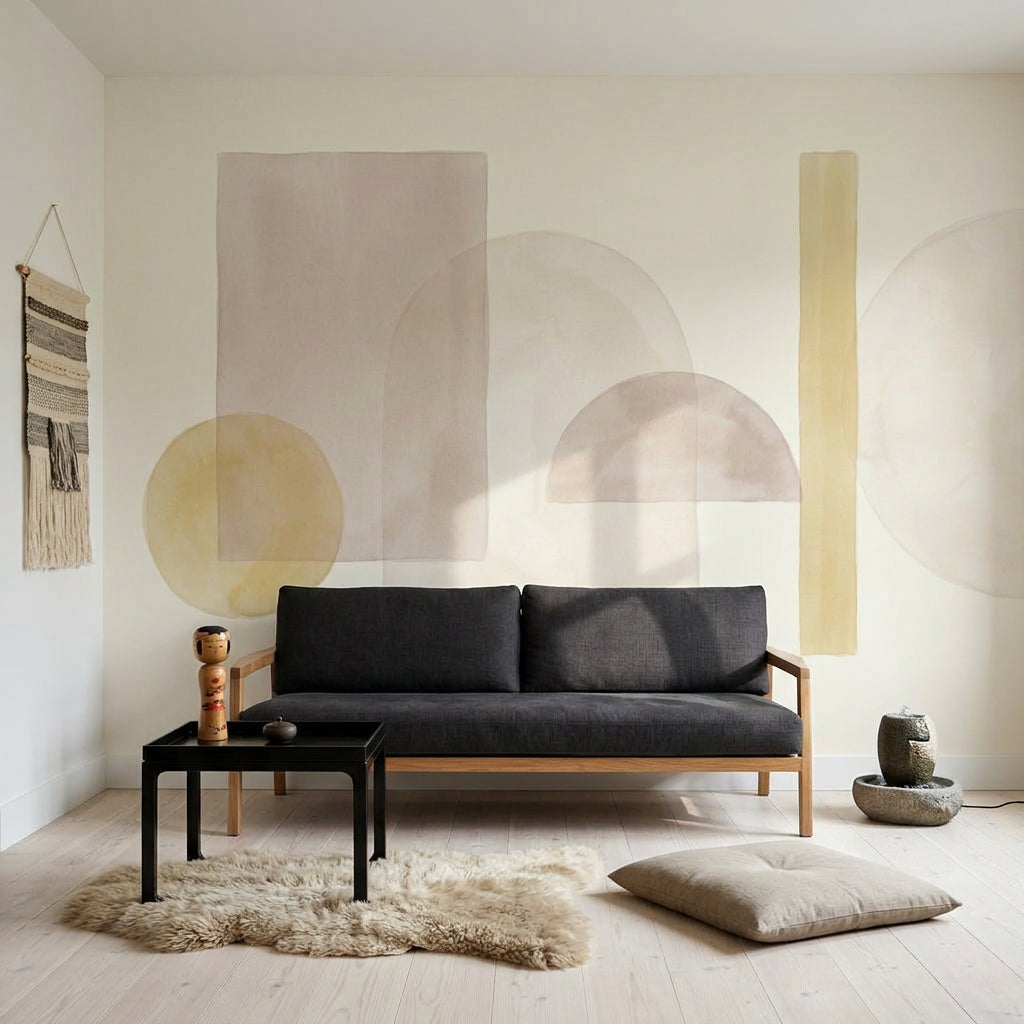 Abstract Wallpaper Geometric Removable Watercolor Wall Decor
