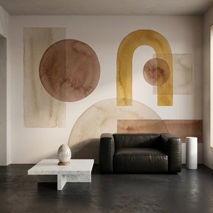 White Background Wallpaper Japandi Japandi Wall Mural