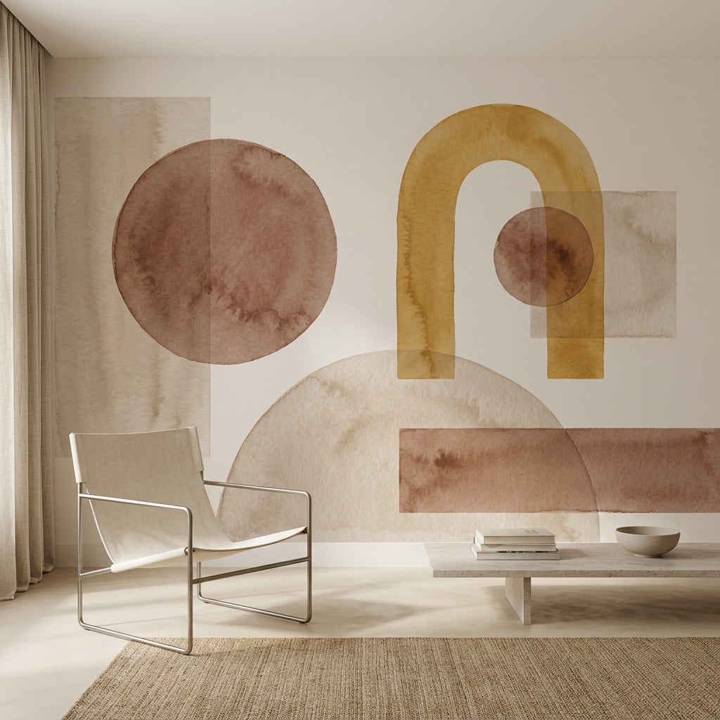 White Background Wallpaper Japandi Japandi Wall Mural