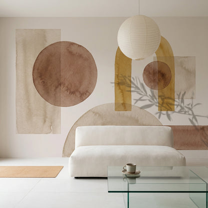 White Background Wallpaper Japandi Japandi Wall Mural