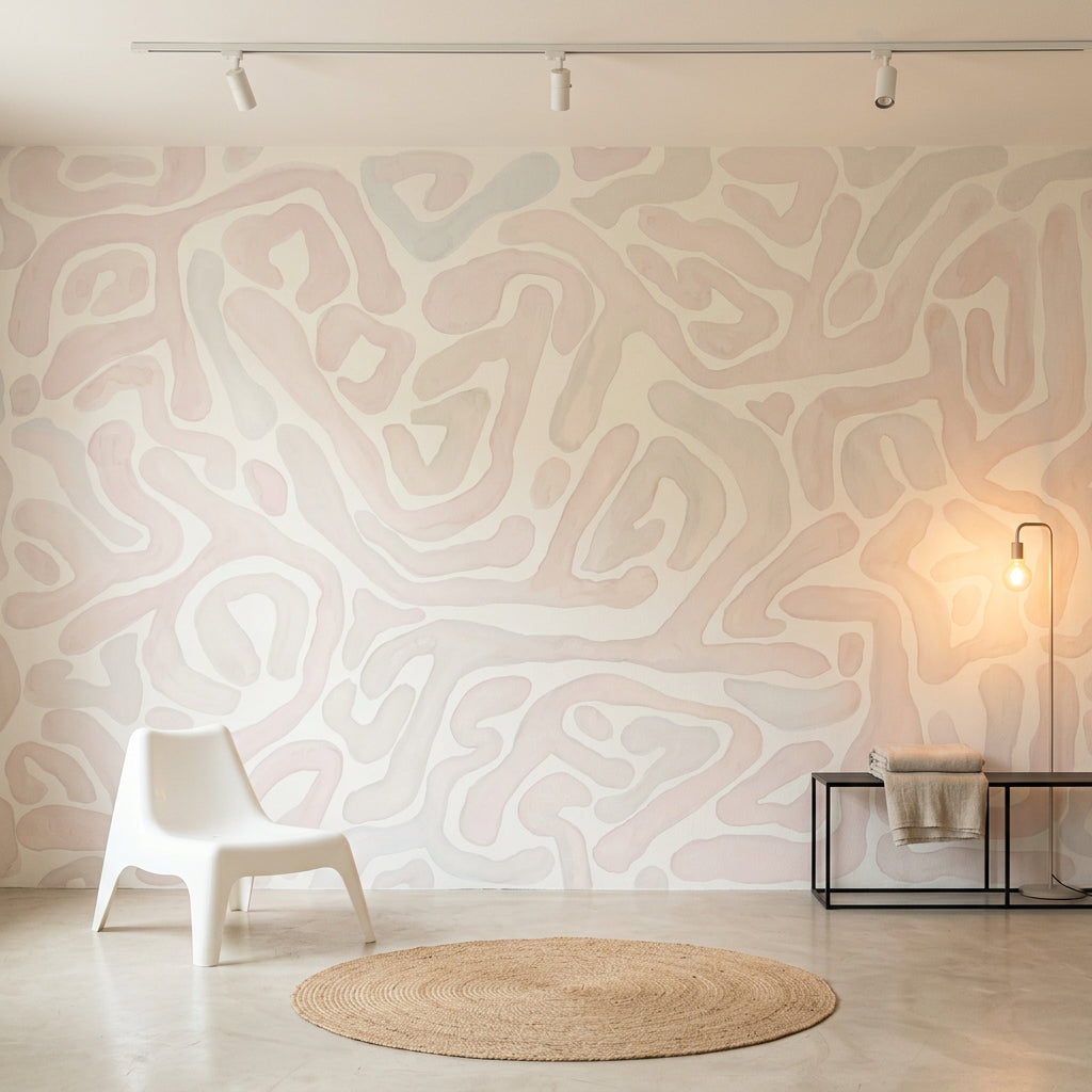 Topographic Map Wallpaper Contour Lines Removable Abstract Wall Decor
