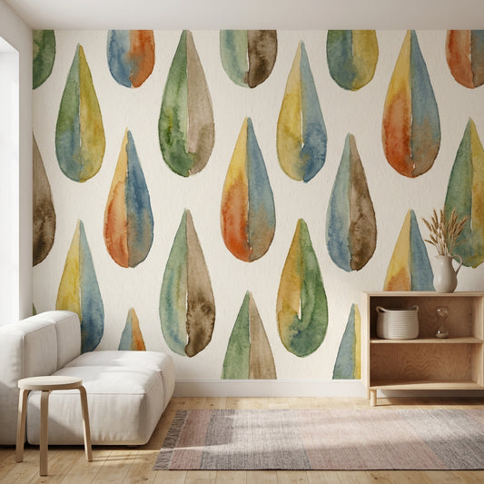 Paper Texture Wallpaper Watercolor Abstract Removable Wall Decor