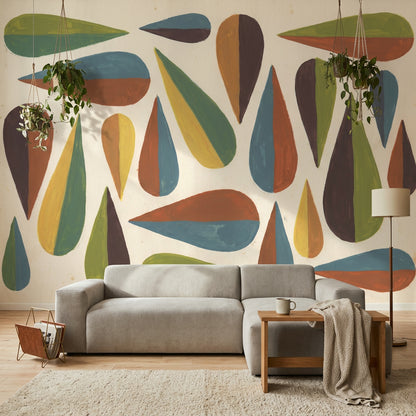 Mid Century Modern Wallpaper Retro Removable Modern Wall Decor