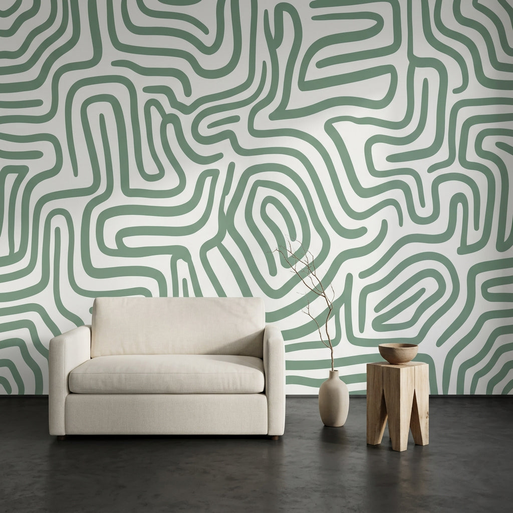 White Background Wallpaper Minimalist Abstract Wall Mural
