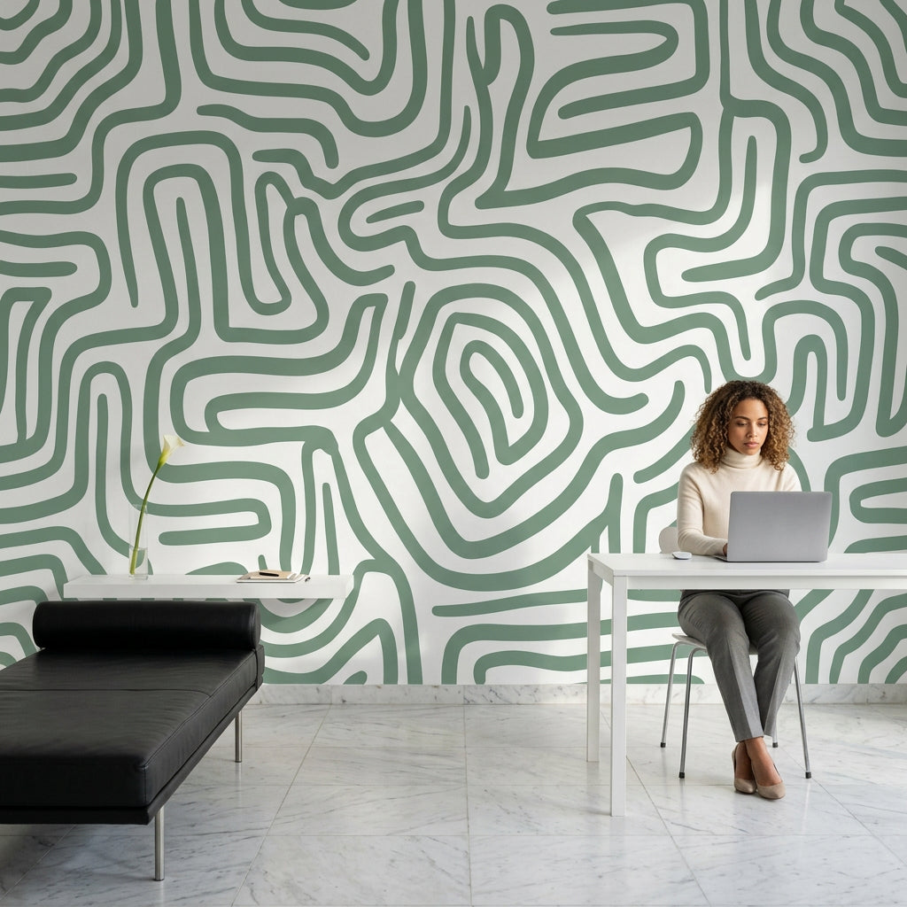 White Background Wallpaper Minimalist Abstract Wall Mural