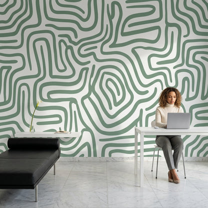 White Background Wallpaper Minimalist Abstract Wall Mural