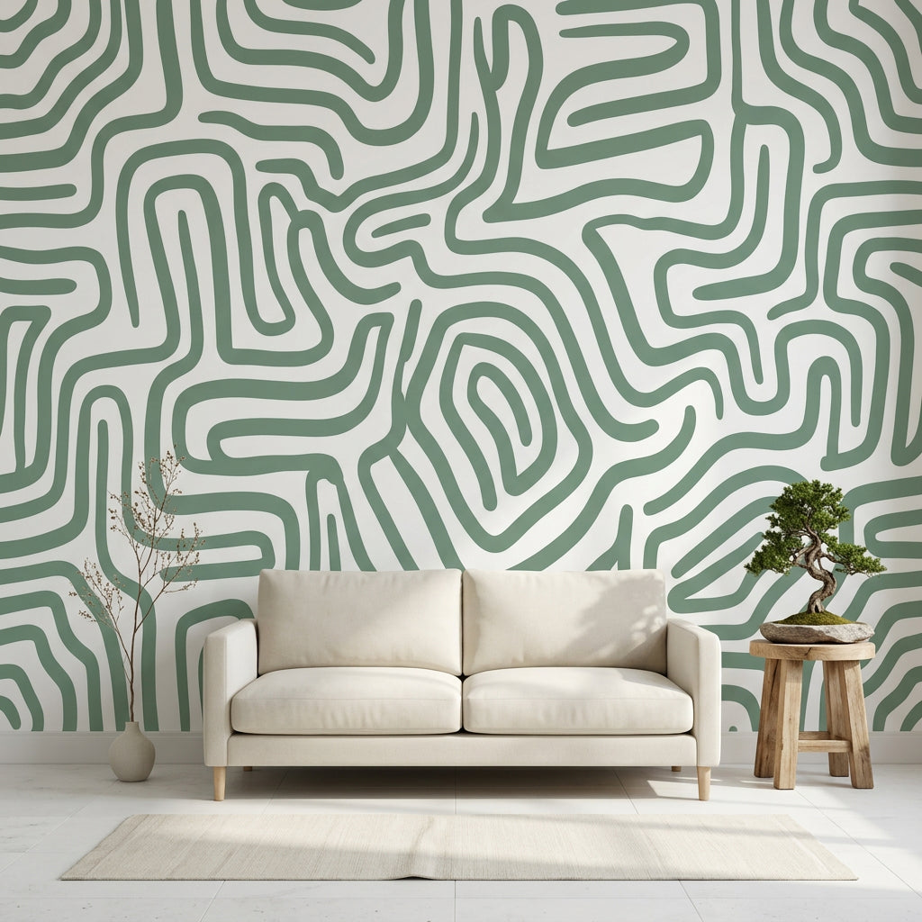 White Background Wallpaper Minimalist Abstract Wall Mural