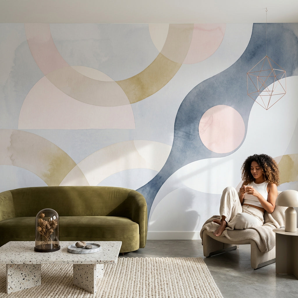 Watercolor Texture Wallpaper Painted Texture Removable Wash Texture Wall Decor