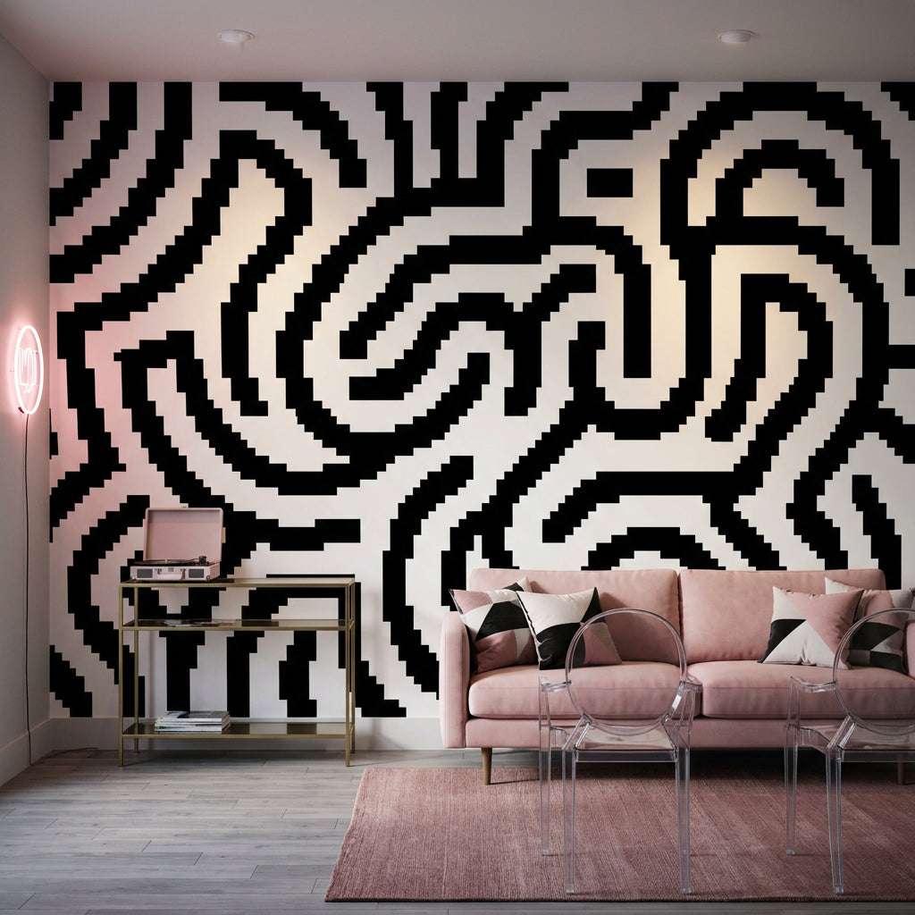 White Background Wallpaper Minimal Modern Wall Mural