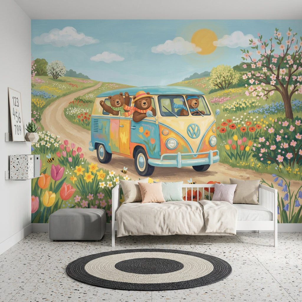 Sunny Sky Wallpaper Pastel Spring Wall Mural