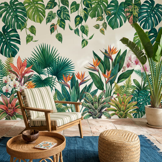 Bird Of Paradise Wallpaper Tropical Botanical Wall Mural
