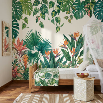 Bird Of Paradise Wallpaper Tropical Botanical Wall Mural